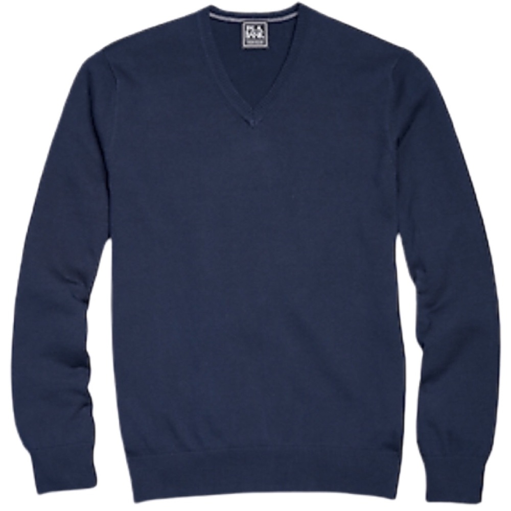 Jos. A. Banks Traveler‎ Navy Pima Cotton V-Neck XL
